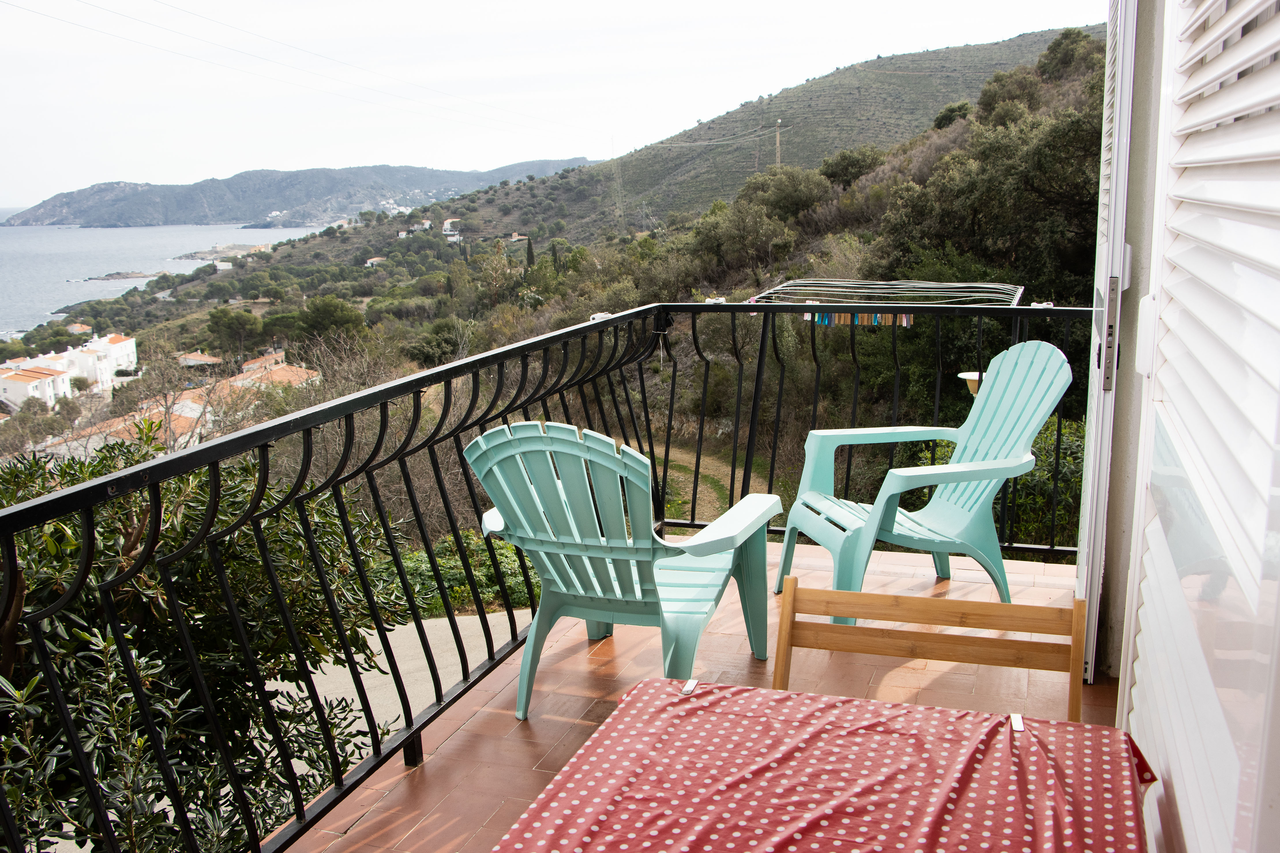 Terrasse de l’appartement Llançà N°3, vue sur la mer Méditerranée